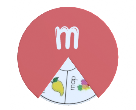 Alphabet Spin & Learn Wheel M m